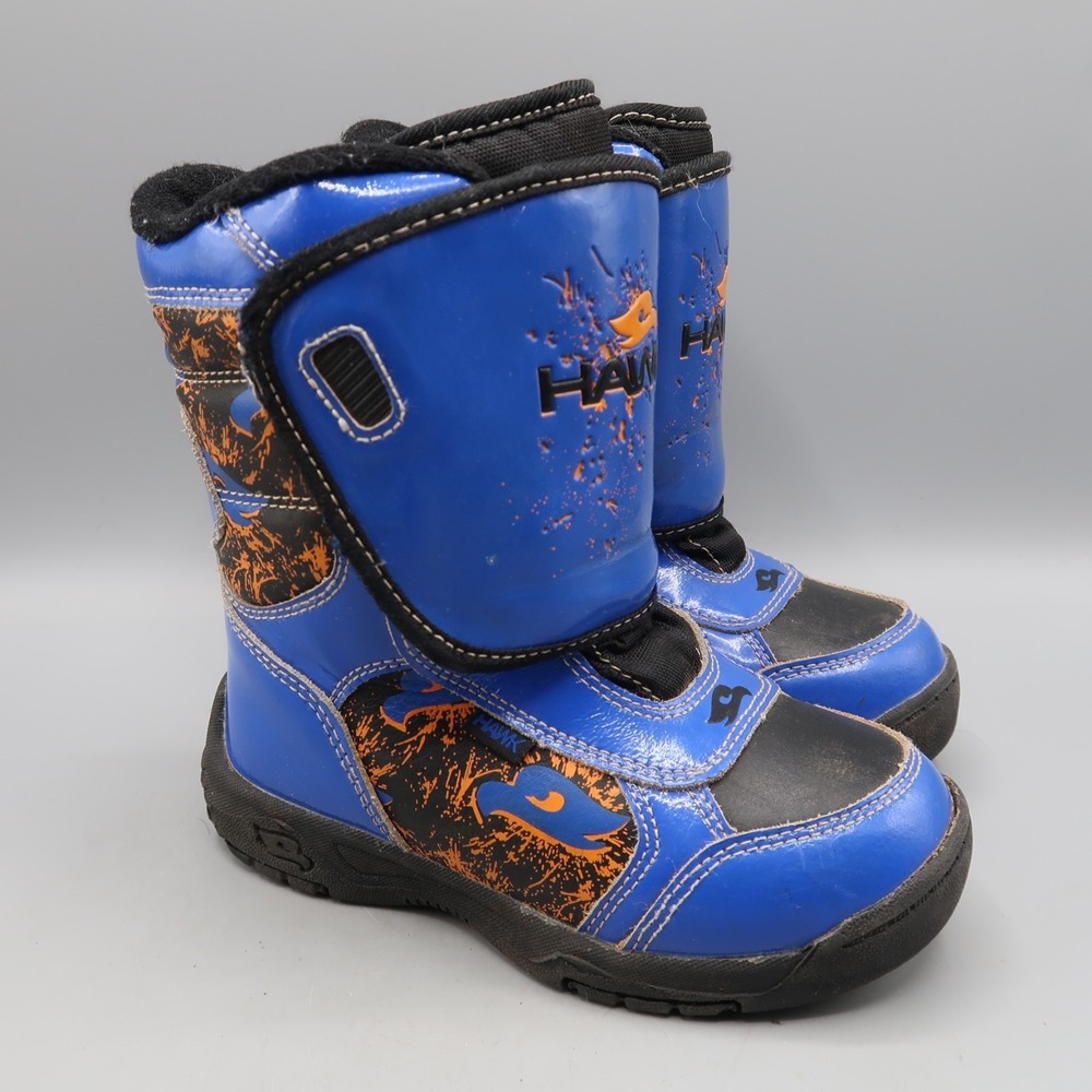 Tony Hawk Boys Winter Snow Boots Blue Thermolite Waterproof Leather Toddler 12 M